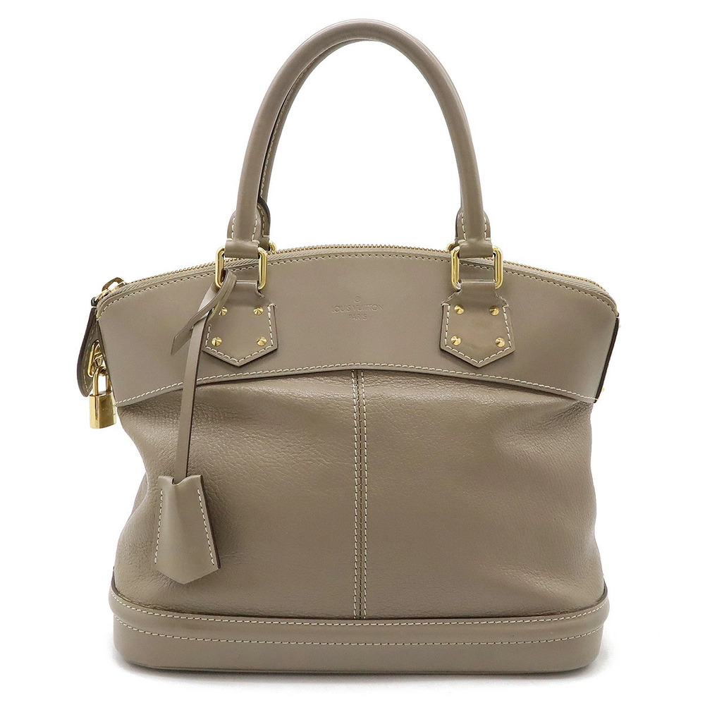 LOUIS VUITTON Suhali Lockit Handbag Tote Bag Leather Verone Greige Gray